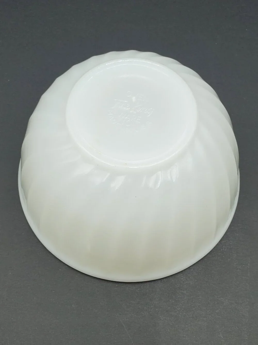 Fire King White Swirl 6